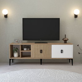 Hanah Home Era 3506 Soporte para TV Roble y Blanco
